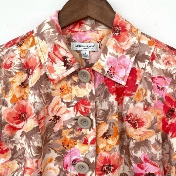 Coldwater Creek  jacket in a cotton blend, floral print - Picture 9 of 14